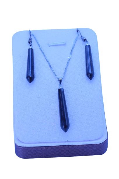 Schmuckset Schwarzer Onyx Eleganz