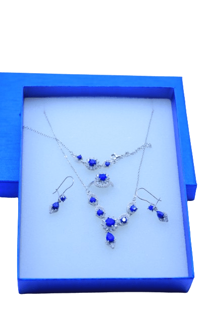 Elegantes Lapislazuli-Schmuckset