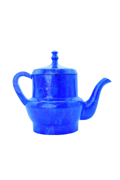 Handgefertigte Lapislazuli-Teekanne