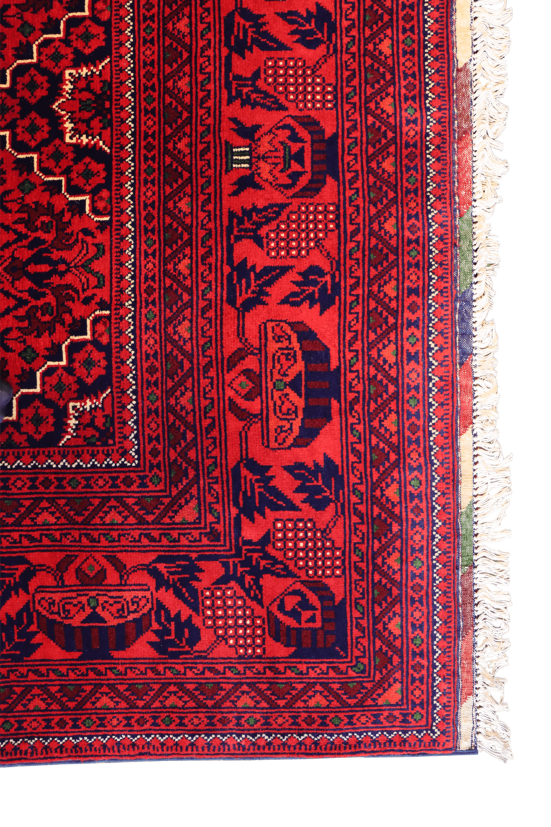 Handgeknüpfter Bukharayee Teppich - Afghanischer Nomadenteppich aus Wolle - Orientteppich Boho Vintage - Wohnzimmerteppich - Klassisch – Bild 3