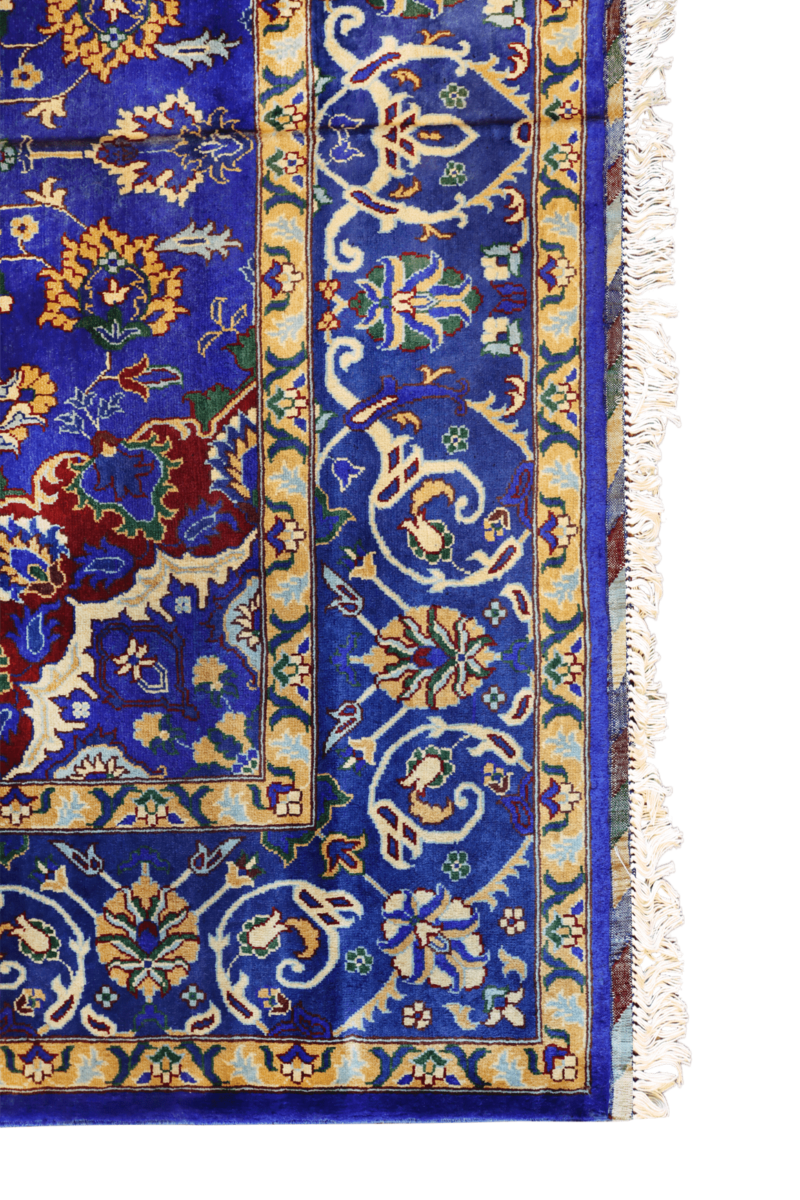 Handgeknüpfter Yak Gula Blue Teppich - Afghanischer Nomadenteppich aus Wolle - Orientteppich Boho Vintage - Wohnzimmerteppich - Klassisch – Bild 4
