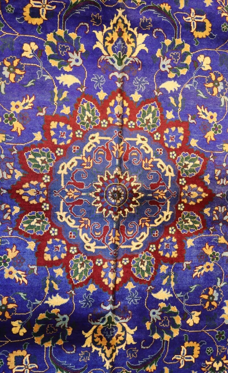 Handgeknüpfter Yak Gula Blue Teppich - Afghanischer Nomadenteppich aus Wolle - Orientteppich Boho Vintage - Wohnzimmerteppich - Klassisch – Bild 5
