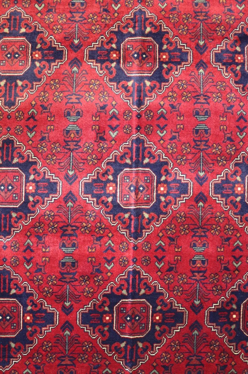 Handgeknüpfter Khumyab Teppich - afghanischer Nomadenteppich aus Wolle - Orientteppich Boho Vintage - Wohnzimmerteppich - Klassisch – Bild 5