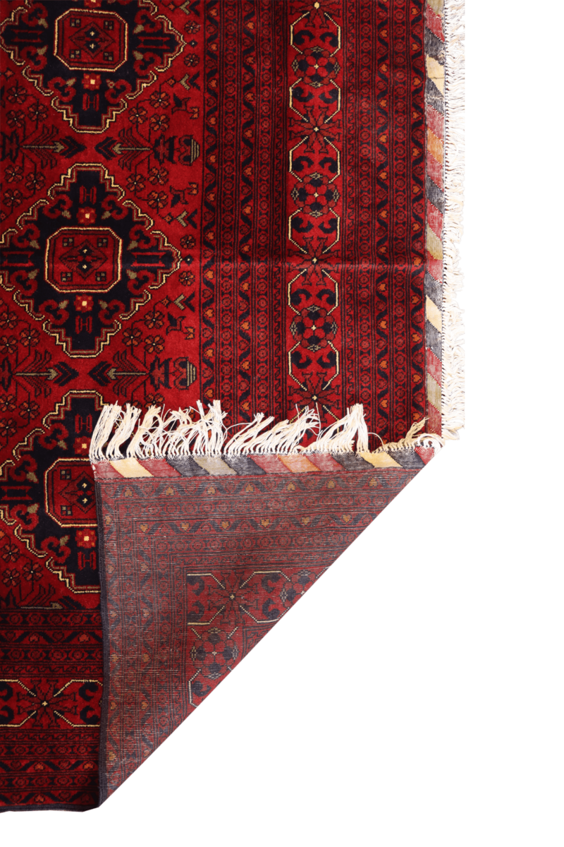 Handgeknüpfter Khumyab Teppich - afghanischer Nomadenteppich aus Wolle - Orientteppich Boho Vintage - Wohnzimmerteppich - Klassisch – Bild 3