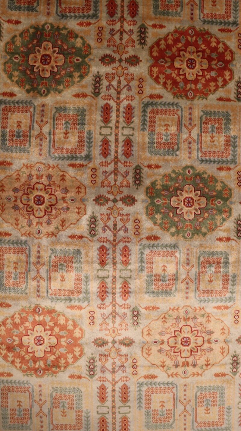 Handgeknüpfter Naqsh Gandomak Kreis Teppich - Afghanischer Nomadenteppich aus Wolle - Orientteppich Boho Vintage - Wohnzimmerteppich – Bild 3
