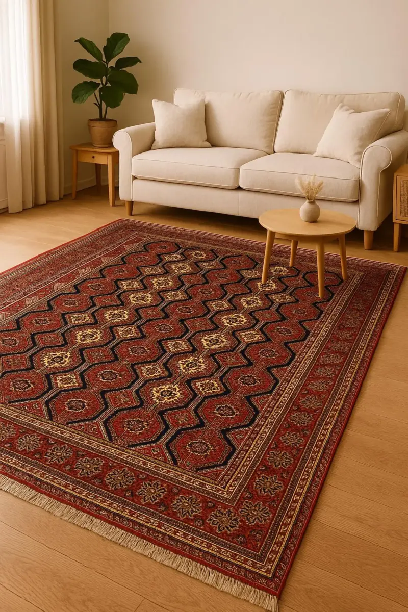 Handgeknüpfter Yousuf Baye sada Teppich - Afghanischer Nomadenteppich aus Wolle - Orientteppich Boho Vintage - Wohnzimmerteppich - Klassisch