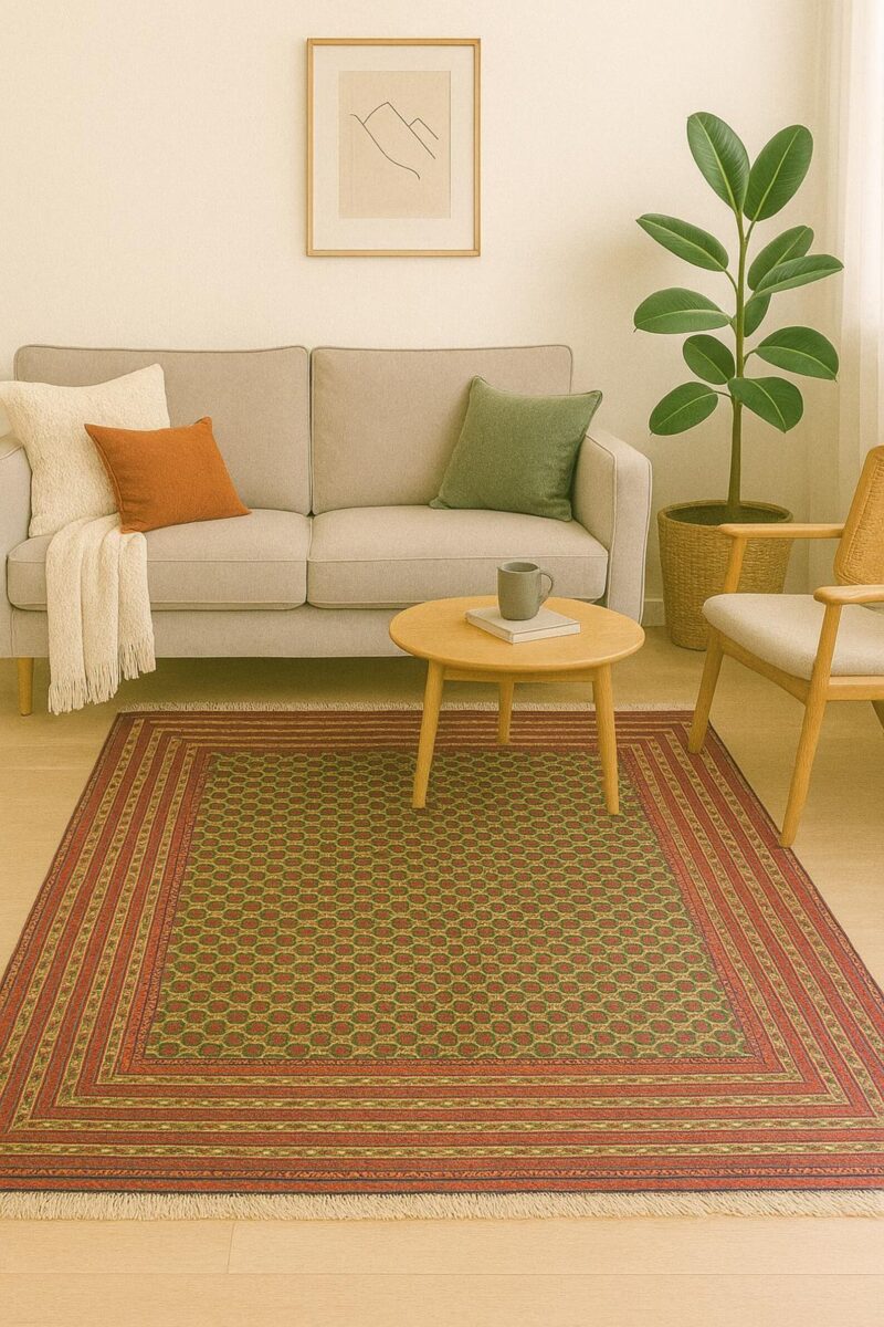 Handgeknüpfter Mauree Teppich - Afghanischer Nomadenteppich aus Wolle - Orientteppich Boho Vintage - Wohnzimmerteppich - Klassisch