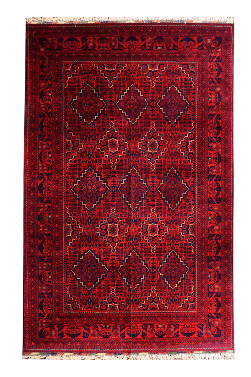 Handgeknüpfter Bukharayee Teppich - Afghanischer Nomadenteppich aus Wolle - Orientteppich Boho Vintage - Wohnzimmerteppich - Klassisch – Bild 2