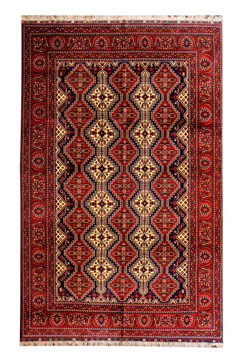 Handgeknüpfter Yousuf Baye sada Teppich - Afghanischer Nomadenteppich aus Wolle - Orientteppich Boho Vintage - Wohnzimmerteppich - Klassisch – Bild 2