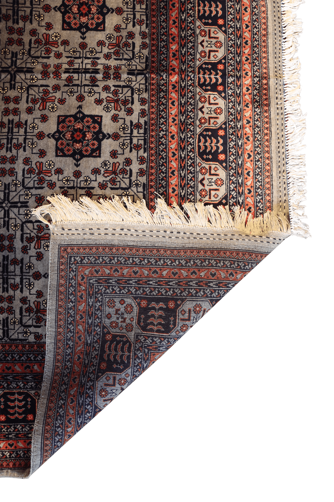 Handgeknüpfter Bukharayee Teppich - Afghanischer Nomadenteppich aus Wolle - Orientteppich Boho Vintage - Wohnzimmerteppich - Klassisch – Bild 3