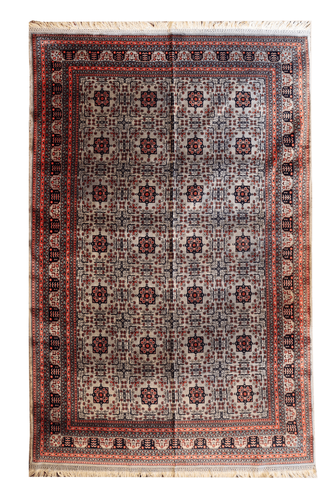 Handgeknüpfter Bukharayee Teppich - Afghanischer Nomadenteppich aus Wolle - Orientteppich Boho Vintage - Wohnzimmerteppich - Klassisch – Bild 2