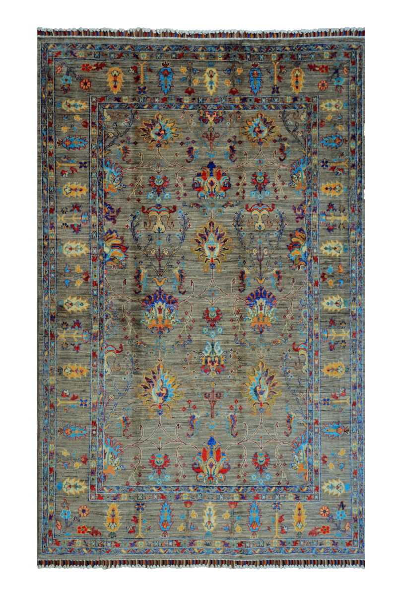 Handgeknüpfter Sultani Teppich - Afghanischer Nomadenteppich aus Wolle - Orientteppich Boho Vintage - Wohnzimmerteppich - Klassisch – Bild 2
