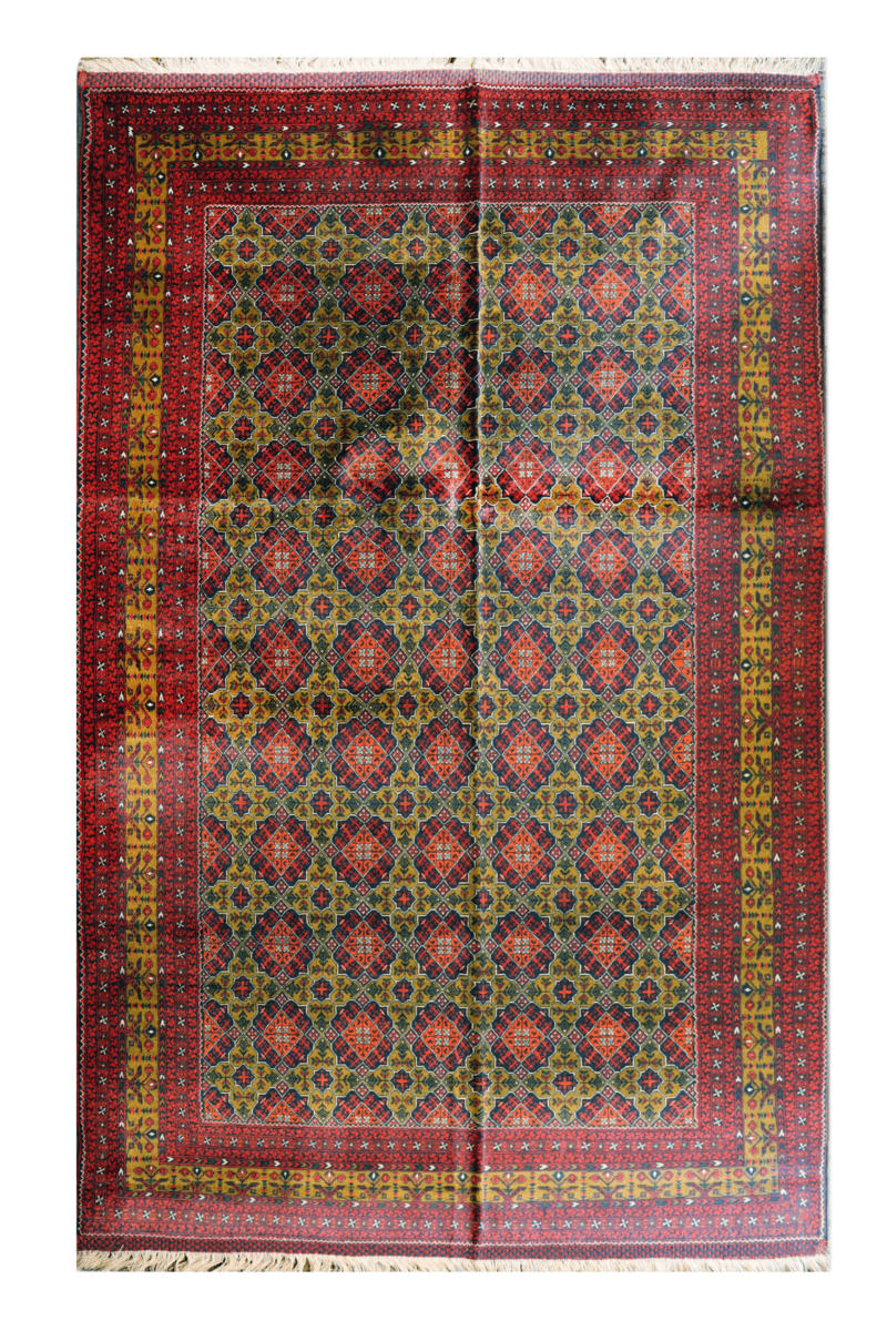 Handgeknüpfter Yousufi Teppich - Afghanischer Nomadenteppich aus Wolle - Orientteppich Boho Vintage - Wohnzimmerteppich - Klassisch – Bild 2