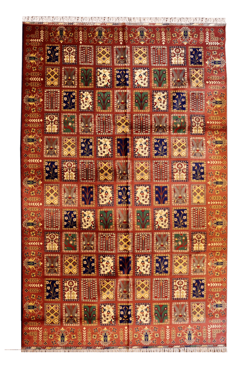 Handgeknüpfter Chahar fasel Teppich - Afghanischer Nomadenteppich aus Wolle - Orientteppich Boho Vintage - Wohnzimmerteppich - Klassisch – Bild 2