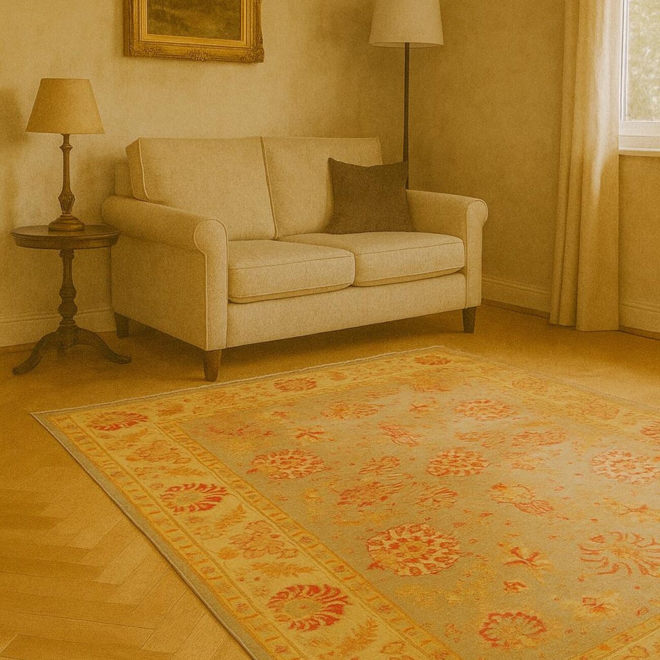 Handgeknüpfter Zeglar Teppich - Afghanischer Nomadenteppich aus Wolle - Orientteppich Boho Vintage - Wohnzimmerteppich - Klassisch